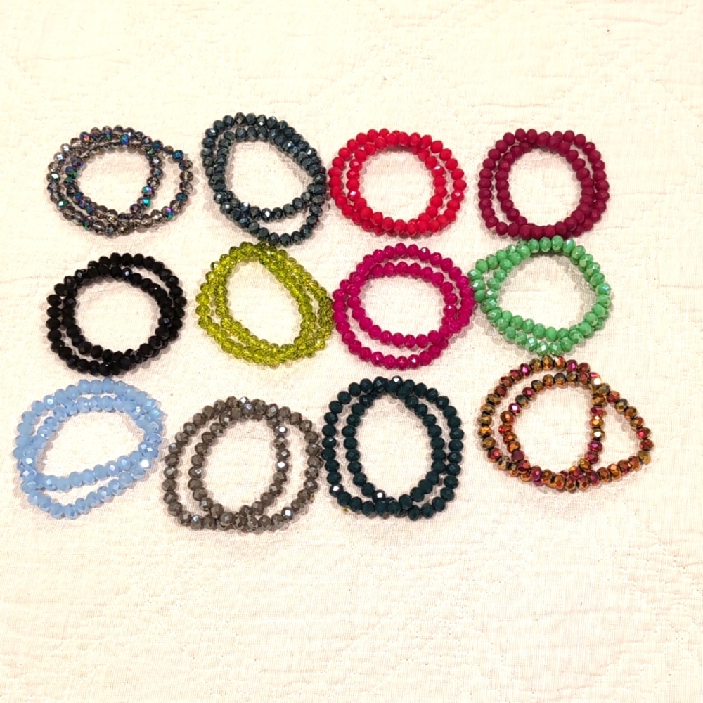 Bracelets, variety of colors